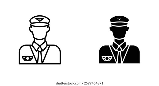 User pilot flat simple vector icons illustration set.