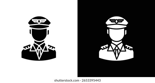 User pilot icon black silhouette for web, and mobile app