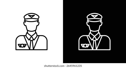 User pilot icon Flat style logo vector. perfect for UI designs