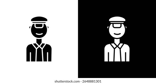 User pilot icon of a flat style vector