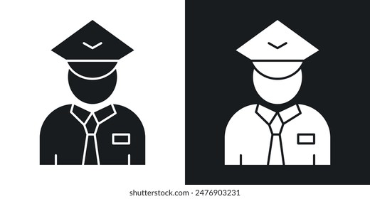 User pilot thin icon collection.
