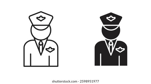 User pilot vector line icon illustration collection.