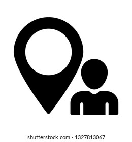 user pin glyph icon 