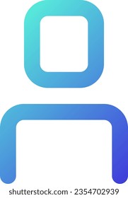 User pixel perfect gradient linear ui icon. Social network member. Personal information. Line color user interface symbol. Modern style pictogram. Vector isolated outline illustration
