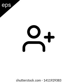 user plus add icon design vector symbol