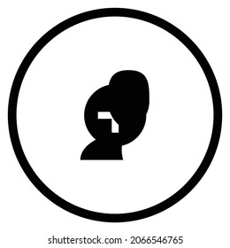 user plus Icon. Flat style Circle Shape isolated on white background. Vector illustration