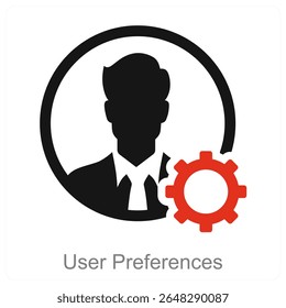 Design de conceito de ícone de vetor de Preferências do Usuário