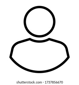 User profil avatar - icon line vector - user interface UI icons