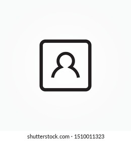 user profile account line icon design vector illustration