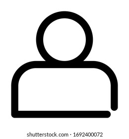 User profile account line icon style, look perfect and minimalist. this icon for mobile or computer interface, use for modern technology