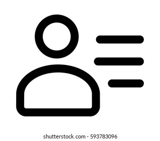 User, profile or account menu line art vector icon for apps and websites