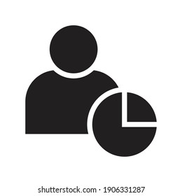 user profile analytics icon sign symbol