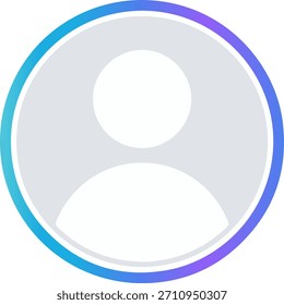 Icono del avatar del perfil de usuario con diseño moderno del Vector del círculo del gradiente