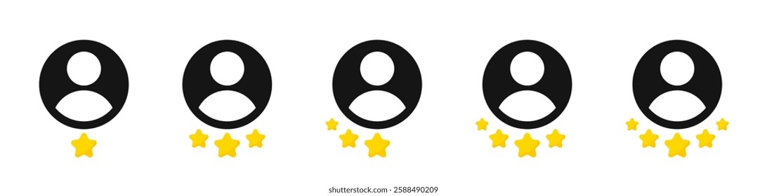 User profile avatar. User icon. Person icon. User icon for web site. User vector illustration