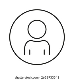 User Profile Avatar Line Icon. User Identification And Account Representation Outline Symbol. Personal Profile And Online Presence. Editable Stroke. Isolated Vector Illustration.