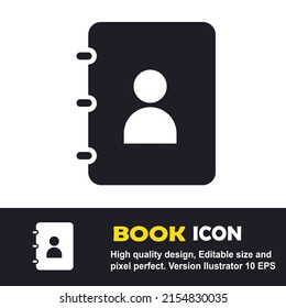 User profile book icon illustration, history.