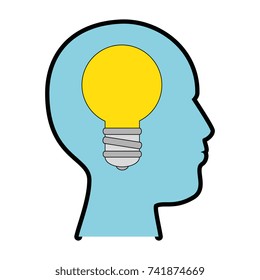 user profile with bulb silhouette avatar icon