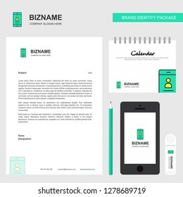 User profile Business Letterhead, Calendar 2019 and Mobile app design vector template