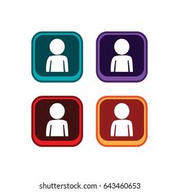 user profile color icon button game asset menu