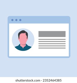 User profile custom picture illustration