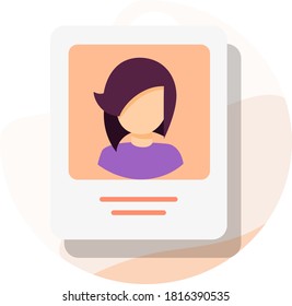 Concepto de diseño plano de perfil de usuario