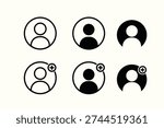 User profile and friend avatar icon set.