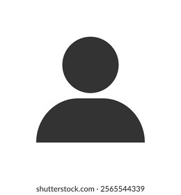 User profile glyph icon. Vector illustration