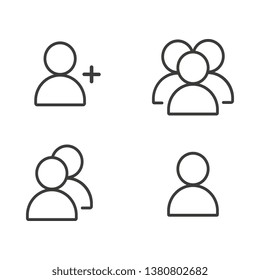 User Profile Group Outline Icon Symbol