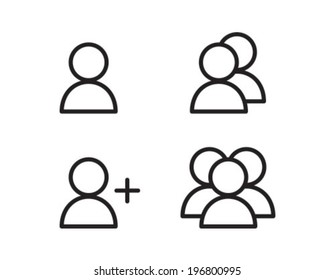 User Profile Group Outline Icon Symbol