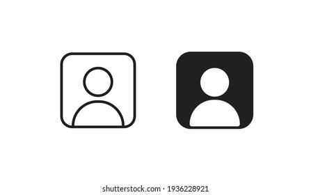 User Profile Group Set Icon Symbol. People avatar Sign Vector Illustration. Editable stroke