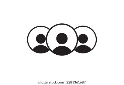 User Profile Group Set Icon Symbol. Vector