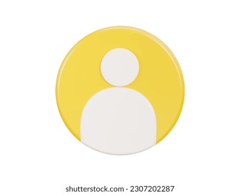 user profile icon 3d rendering vector illustration