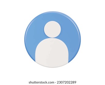 user profile icon 3d rendering vector illustration