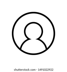 User profile icon. Abstract modern vector design element. Flat social network friend avatar.
