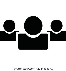 User profile icon. Abstract modern vector design element. Flat social network friend avatar.