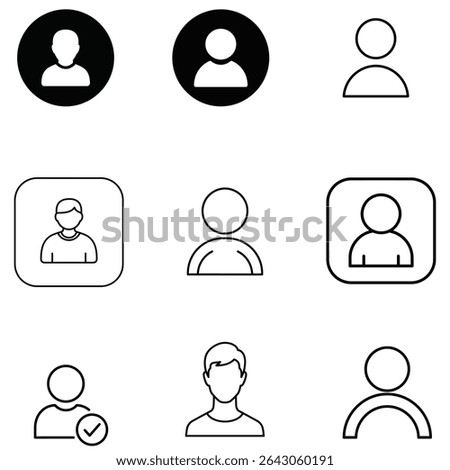 user, profile, icon, avatar, pictogram, person, member, client, contact, admin, guest, account, login, settings, verified, status, checkmark, gear, monochrome, outline, silhouette, solid, fill, vector