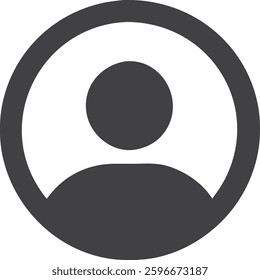 User Profile Icon in Blue Circle Vector