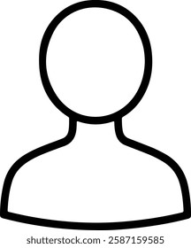 User Profile Icon with a Circular Avatar Silhouette
