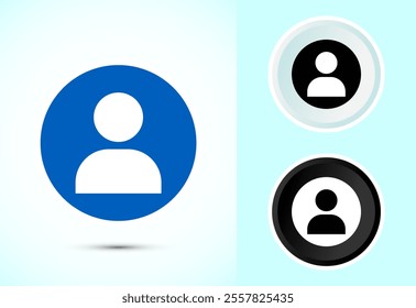 User profile icon design illustration, User profile avatar