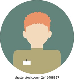Benutzerprofilsymbol. Gesichtsloses Männerbild für Webseiten, Social Media, Gruppenchats usw.