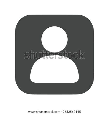 User Profile Icon Flat Minimal Avatar Symbol for Account and Identity Access Vector Design