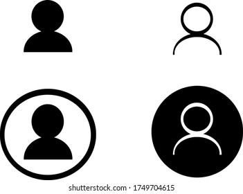 Plantilla de gráfico de iconos de perfil de usuario aislada
