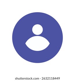 User profile icon illustration showing avatar or person symbol for apps, websites, login screens, and account identification design.