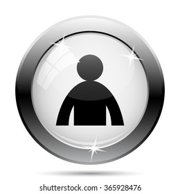 User profile icon. Internet button on white background. EPS10 vector.
