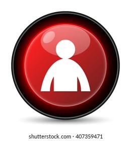User profile icon. Internet button on white background. EPS10 vector