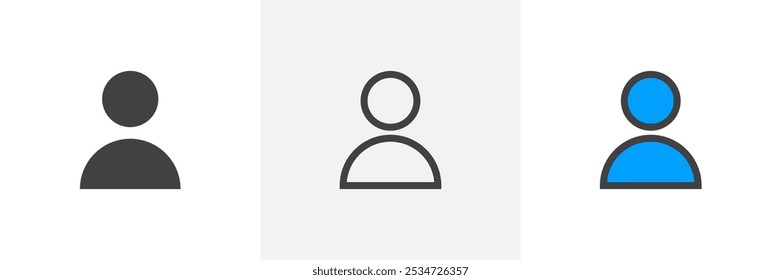 Icono de perfil de usuario. Inicio de sesión de perfil de usuario o Ilustración vectorial de icono de autenticación de acceso.
