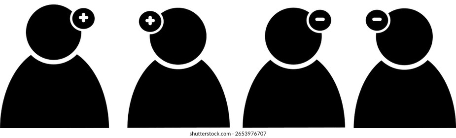 Icono del Perfil del usuario, símbolo mínimo de la persona para la interfaz de usuario y los App, icono del Vector en fondo transparente.



