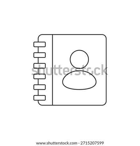 User profile icon on a binder notebook