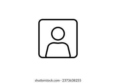 User Profile Icon. Icon related to Identity. Suitable for web site design, app, UI, user interfaces. Line icon style. Simple vector design editable