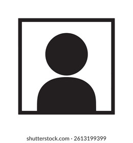User Profile Icon Representing Account Identity, Personal Avatar, and Digital Presence Editable Vector Illustration isolated on a white background